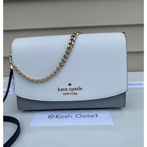 Kate Spade crossbody carson purse convertible shoulder bag nimbus grey - Picture 6 of 12